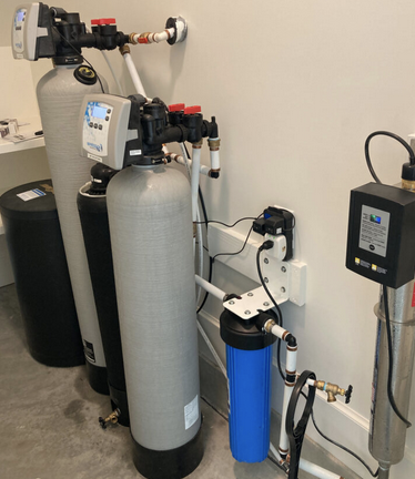 Full water treatment system including water softener